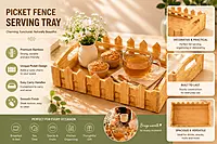 Pinewood picket fence serving tray