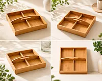 pinewood 4- section orgnaizer tray