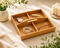 pinewood 4- section orgnaizer tray