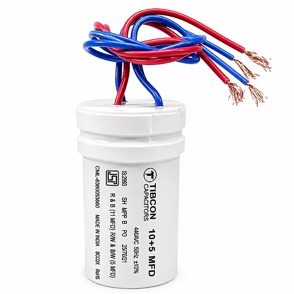 TIBCON 10+5 MFD Washing Machine Dual Capacitor