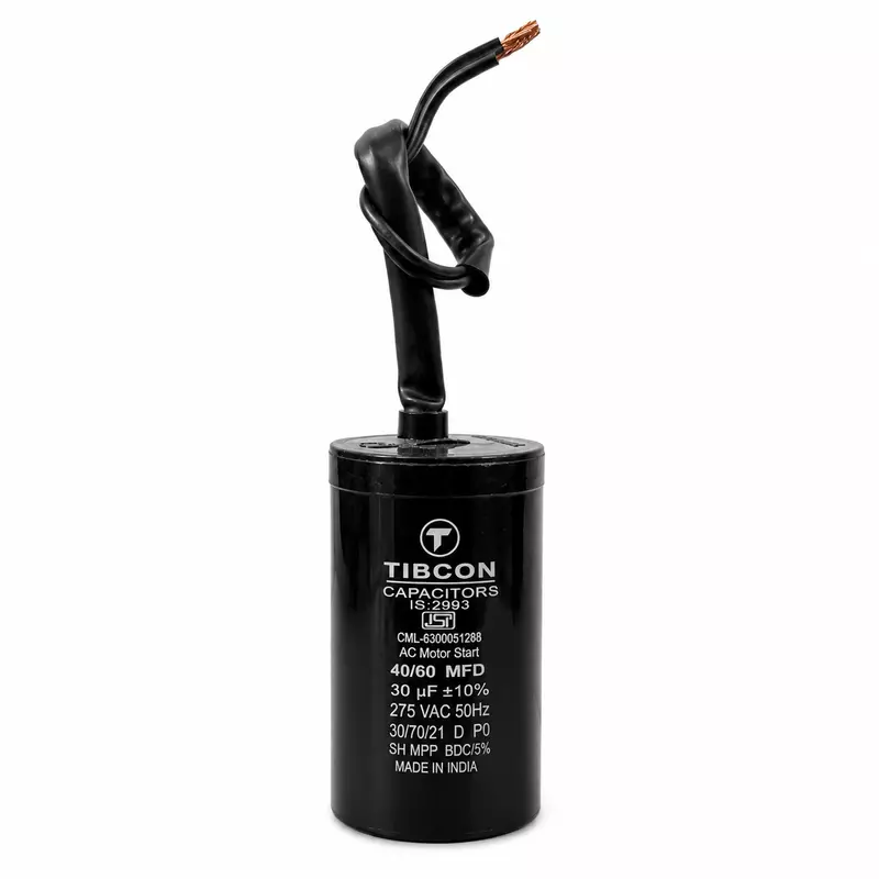 Tibcon 30 (40-60) MFD Motor Starting Capacitor | 275V | Starting | Dry