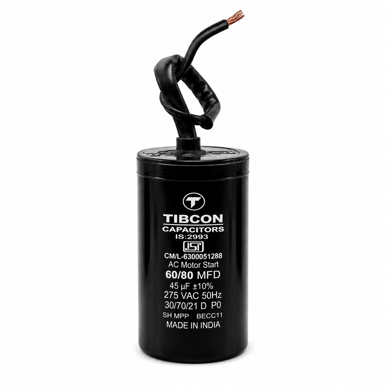 Tibcon 60-80 MFD 275 V Motor Starting Capacitor