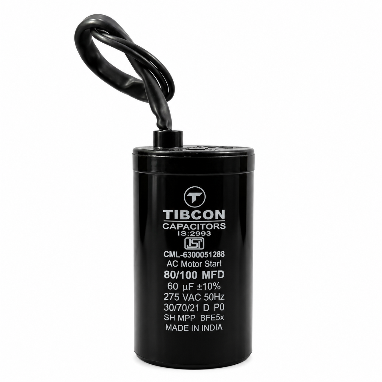 Tibcon 80-100 MFD 275 V Motor Starting Capacitor