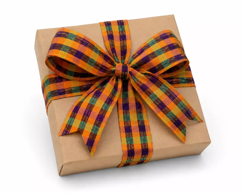 Small Plaid Ribbon-Orange, Black & Gold-4 cms-10 yards