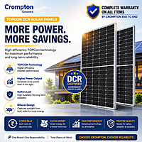 3 KW Crompton On-Grid System with Topcon DCR panels