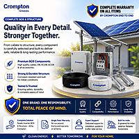 3 KW Crompton On-Grid System with Topcon DCR panels