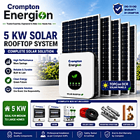 5 KW Crompton On-Grid Solar System with Topcon DCR panels