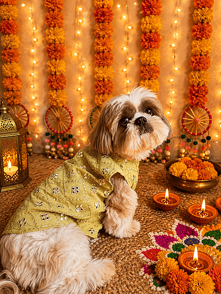 Mehendi Green Mirror Kurta