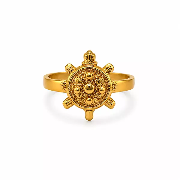 Panchaloha Tortoise Design Ring for Men and Women | Traditional Adjustable Spiritual Ring