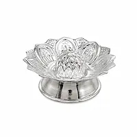 Sterling Silver Lotus Floral Base Incense Holder Approx 12 Gram