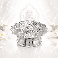 Sterling Silver Lotus Floral Base Incense Holder Approx 12 Gram