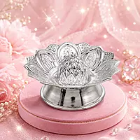 Sterling Silver Lotus Floral Base Incense Holder Approx 12 Gram