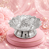 Sterling Silver Lotus Floral Base Incense Holder Approx 12 Gram