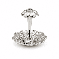 Sterling Silver Lotus Agarbatti Stick Stand | Decorative Incense Holder for Pooja