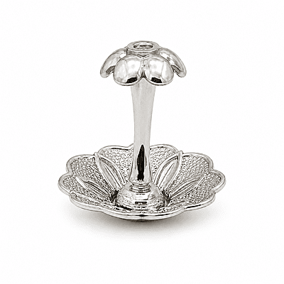 Sterling Silver Lotus Agarbatti Stick Stand | Decorative Incense Holder for Pooja