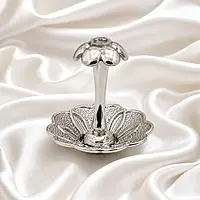 Sterling Silver Lotus Agarbatti Stick Stand | Decorative Incense Holder for Pooja
