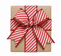 Candy Cane Magic Burlap Ribbon