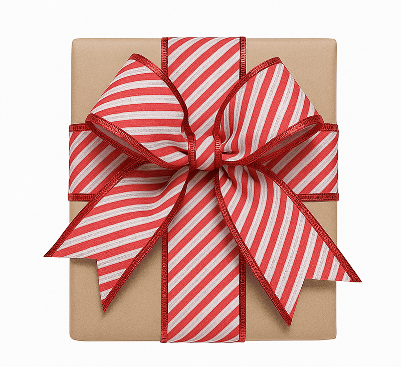 Candy Cane Magic Burlap Ribbon