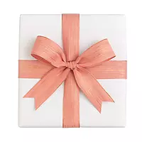 Blush Pink Ribbon with Gold Pattern
