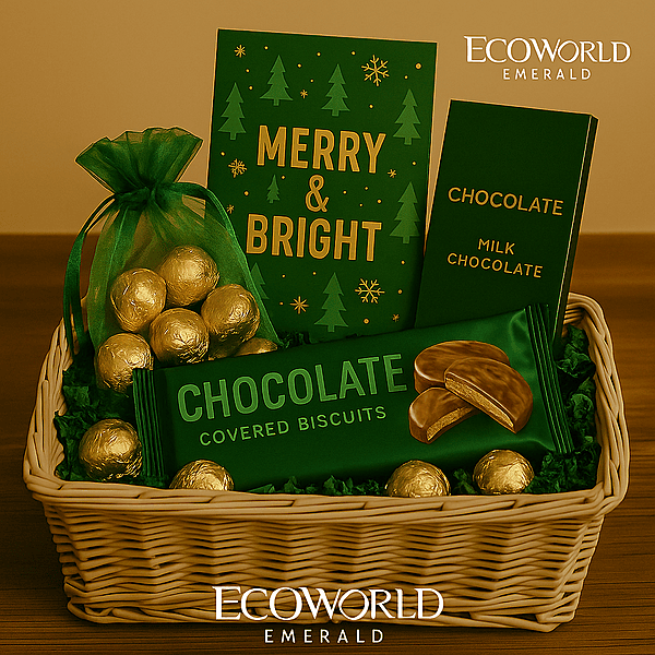 Merry & Bright Christmas Chocolate Hamper – EcoWorld Emerald