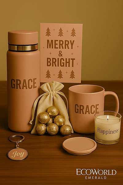 Grace & Joy Pink Christmas Gift Hamper – EcoWorld Emerald Collection