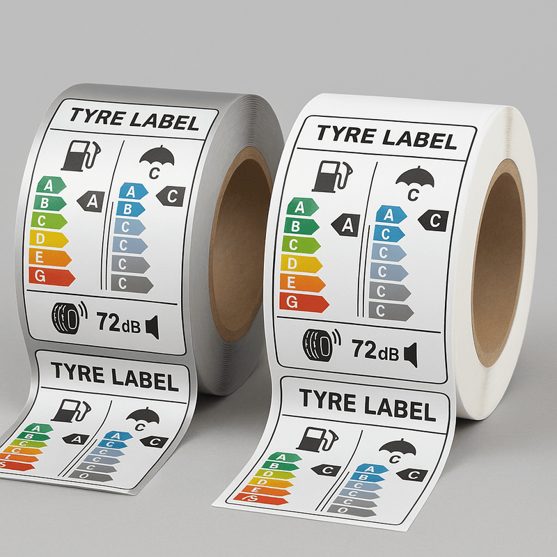 Tyre Label - Engineered for Extreme Adhesion on Treaded Rubber