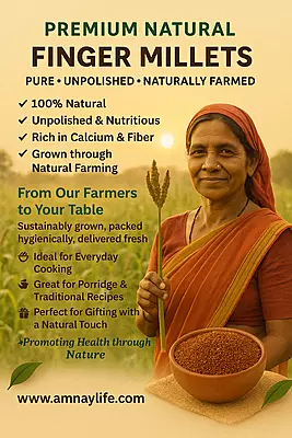 Natural Unpolished Finger Millets/Ragi/Mandia-1 Kg. (Natural Farming)