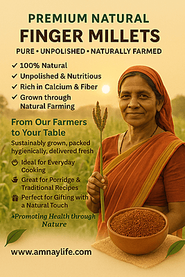 Natural Unpolished Finger Millets/Ragi/Mandia-1 Kg. (Natural Farming)