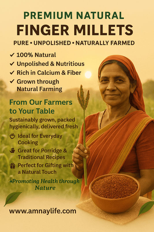 Natural Unpolished Finger Millets/Ragi/Mandia-1 Kg. (Natural Farming)