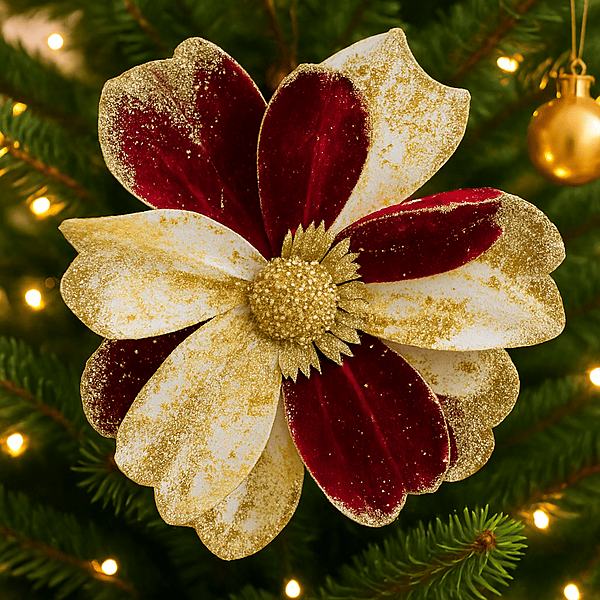 Metallic Texture & Velvet Flower