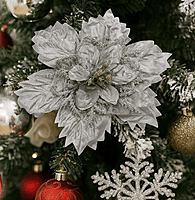 Metallic Silver Elegance Poinsettia