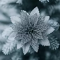 Silver Flower With Silver Glitter Petals
