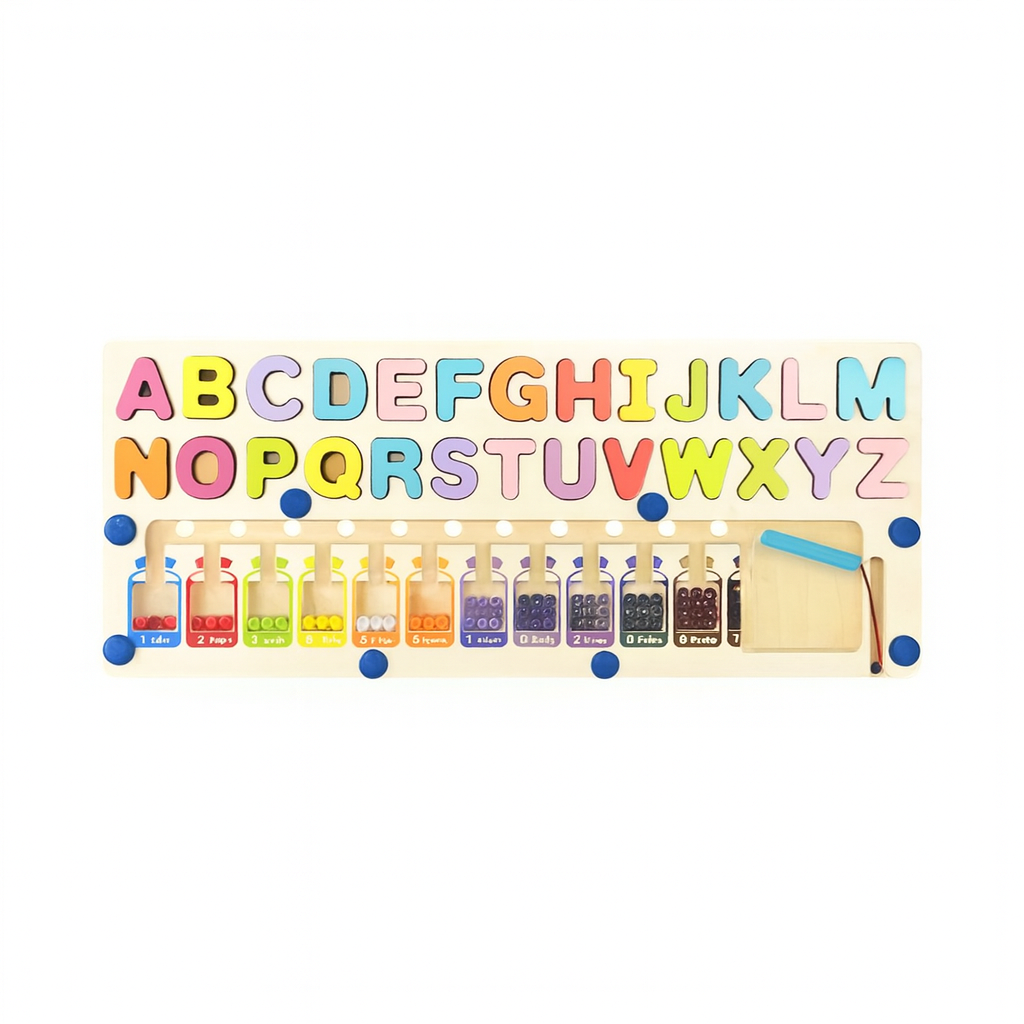 Study Magnetic Maze Board – eco-friendly wooden maze with alphabets and numbers for fun learning