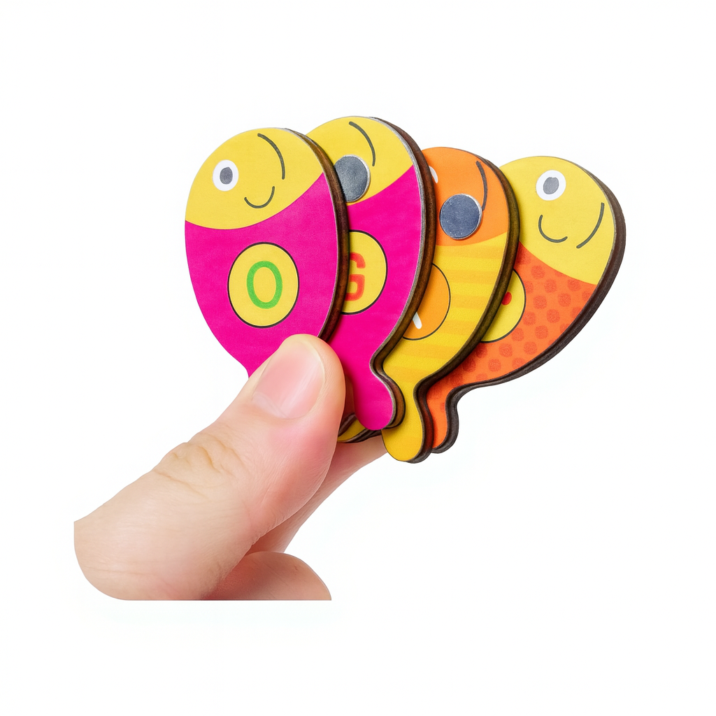 Letter Fish Board – eco-friendly wooden fish-shaped alphabet puzzle