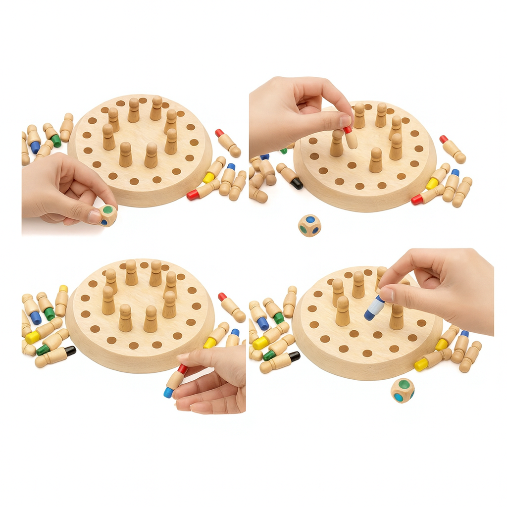 Memory Chess – eco-friendly wooden chess game to enhance memory and strategic thinking