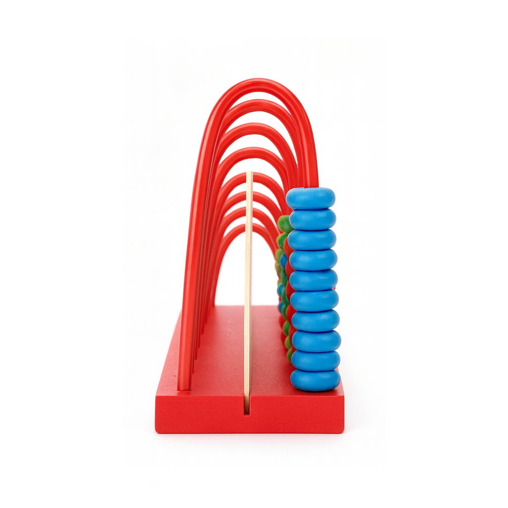 Child-safe 1+1 Abacus Calculation Shelf, Made in India from durable wood