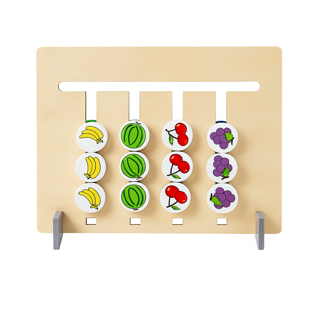 Colour Sorting Board – eco-friendly wooden toy for matching and sorting fruit patterns