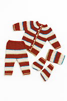 Knitted Baby Woolen Set – Sweater, Pants, Cap & Mittens