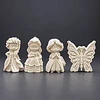 Reusable | 3 Princess + 1 Butterfly Reusable Plaster Statue DIY Painting Kit