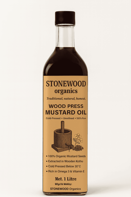 Wood press mustard oil