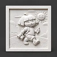 Reusable Dora Keep sake plate DIY Painting Kit