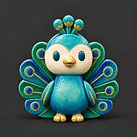 Custom Reusables small peacock DIY Painting Kit-Set of 1