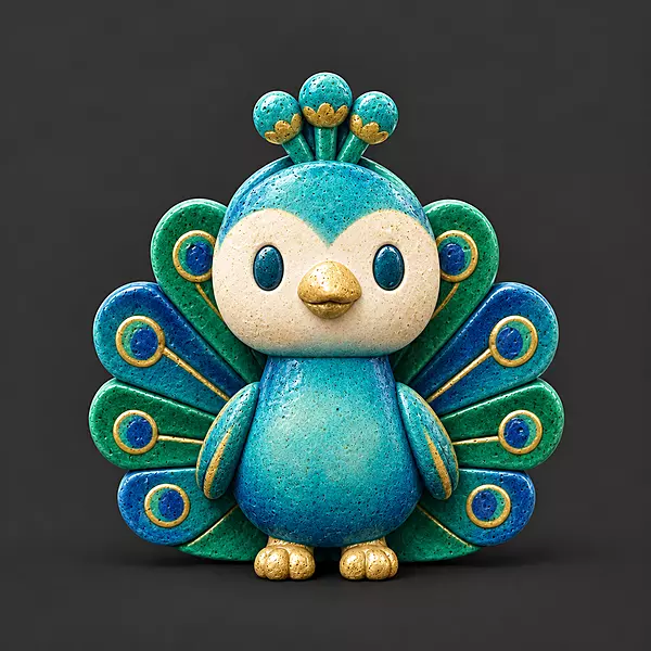 Custom Reusables small peacock DIY Painting Kit-Set of 1