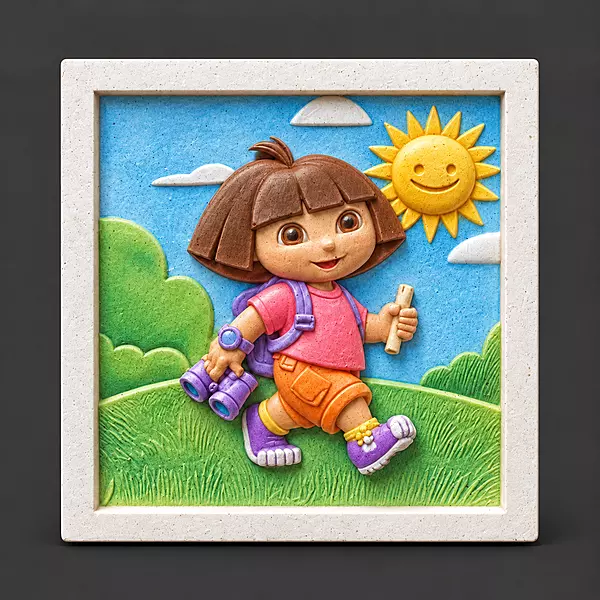 Reusable Dora Keep sake plate DIY Painting Kit