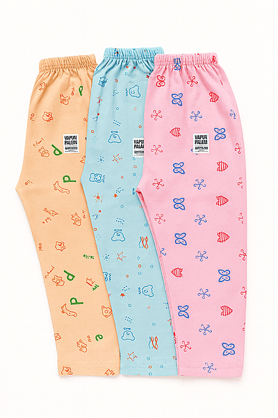 Baby Cotton Printed Pajama Set – Pack of 3