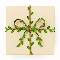 Green Jute & Leaf String 