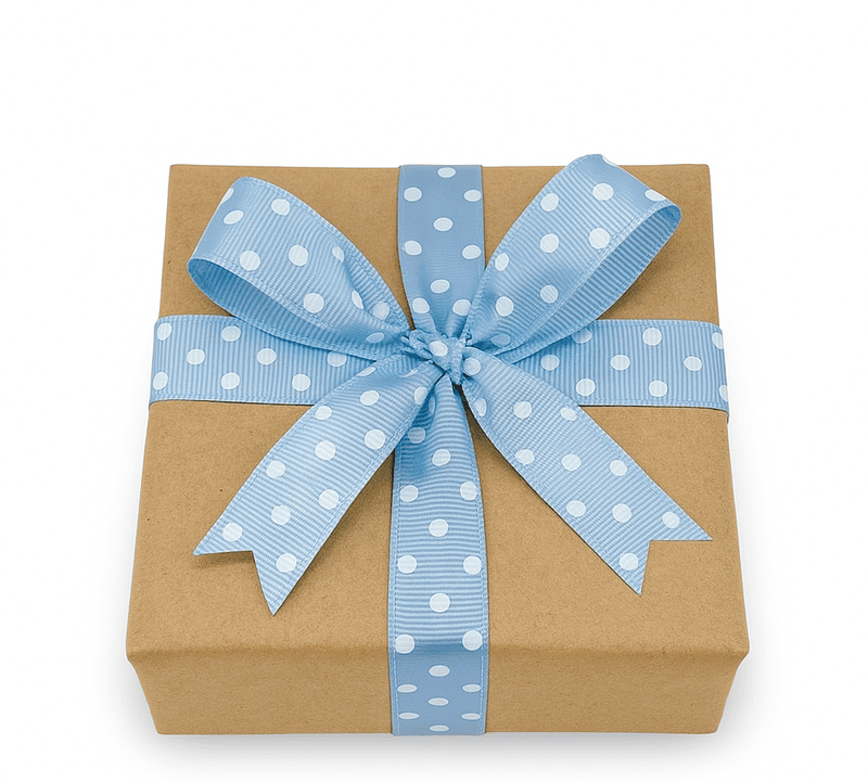 Polka Dot - Baby Blue with White