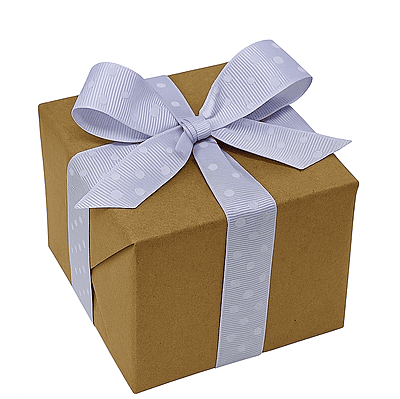 Polka Dot - Lilac with White