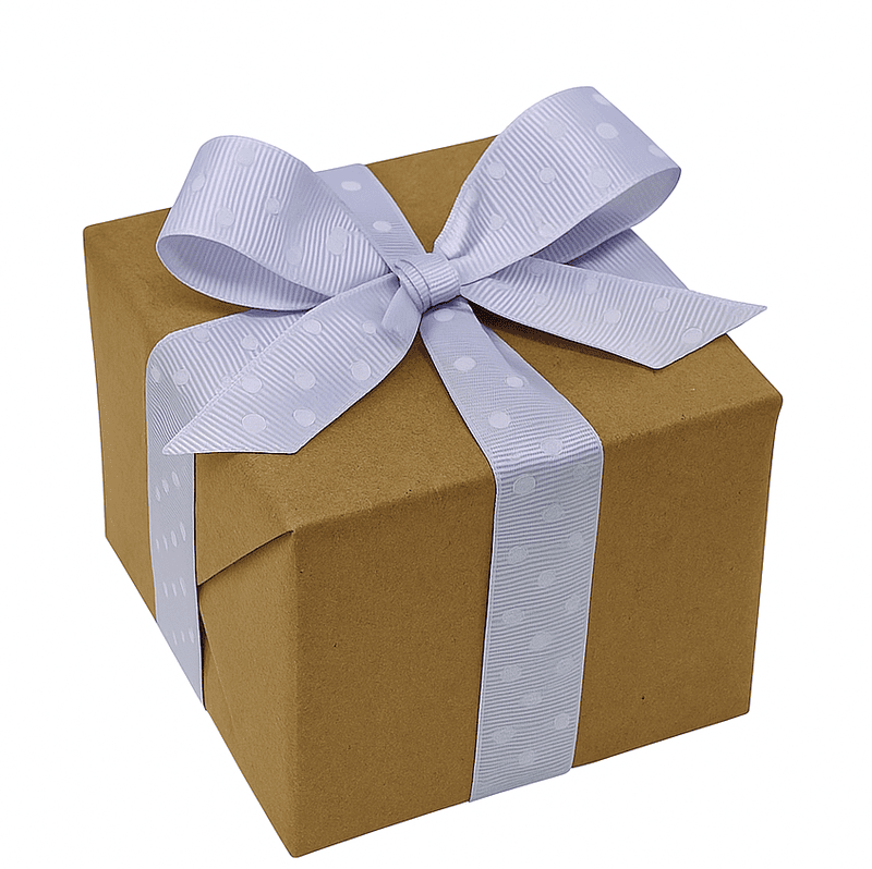 Polka Dot - Lilac with White