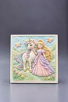 Reusable Tangled Princess Keep sake plate DIY Painting Kit